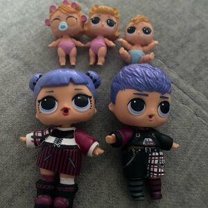 L.O.L. Surprise! Dolls Set - Triplet Babies and Midnight Boy and Girl